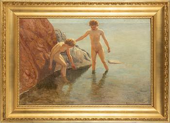 Emil Lindgren, Badande i Grisslehamn.