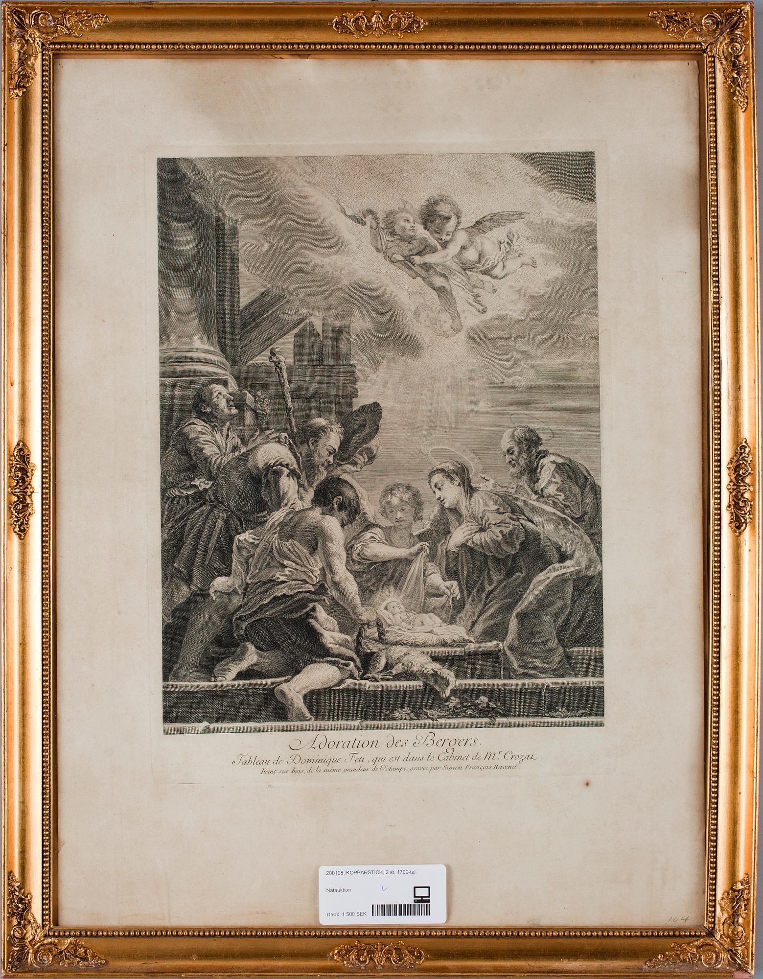 KOPPARSTICK, 2 st, 1700-tal.