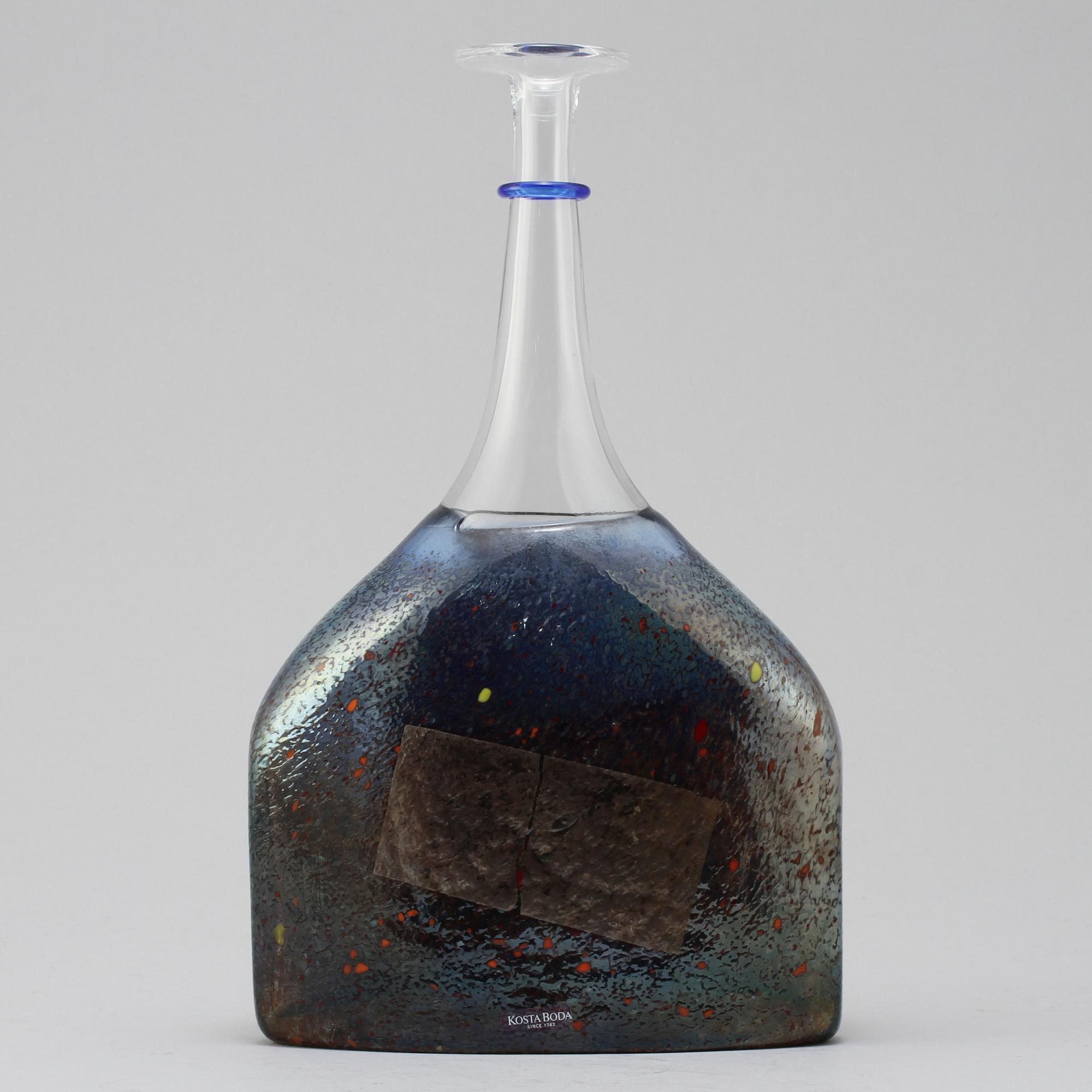 FLASKA, glas, Bertil Vallien, Kosta Boda, Artist Collection, 1900-talets fjärde kvartal.