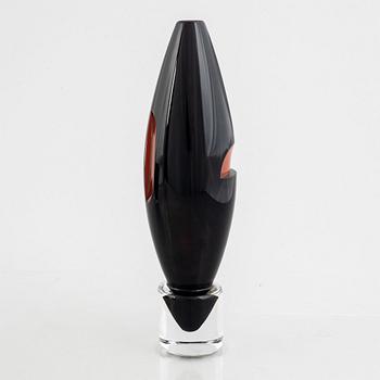 Matz Borgström, a 'Miles I' glass vase, Orrefors Gallery 1988.