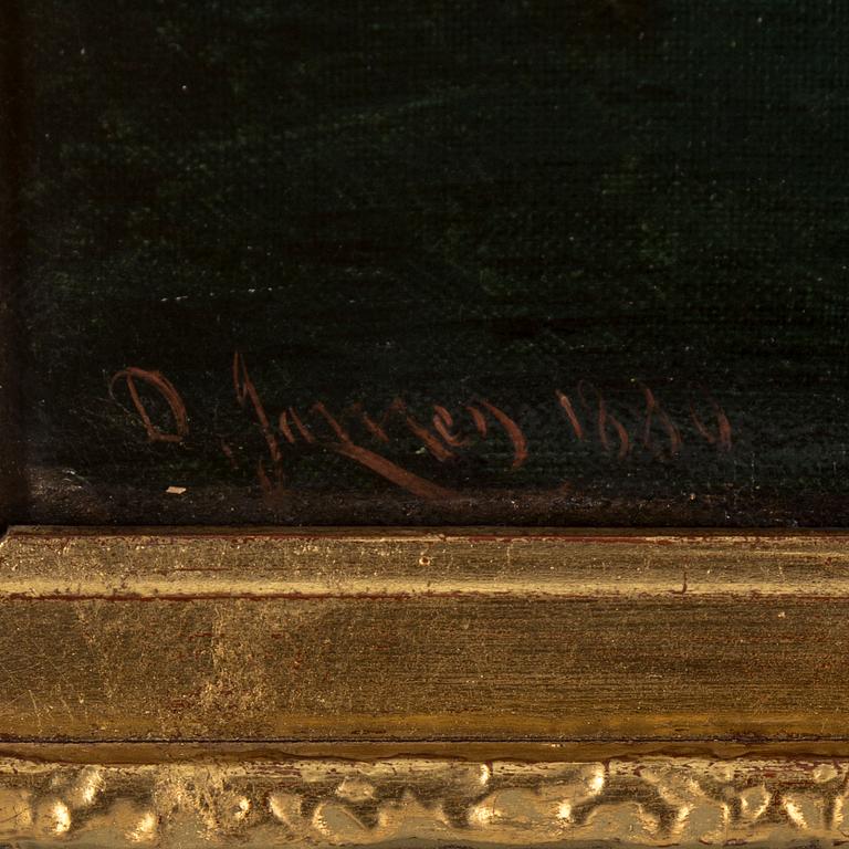 DAVID JAMES, oil on canvas, signed and dated 1884.