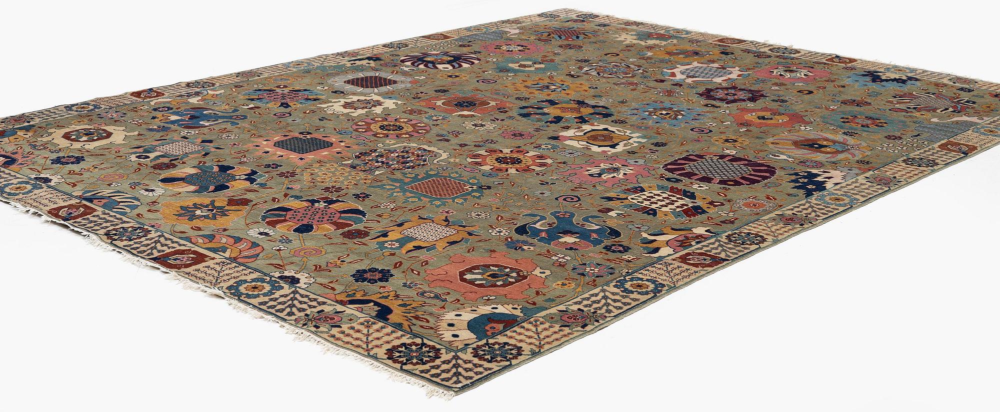 Matta, antik "PETAG" Täbris, Norvästra Iran, signerad, ca 386 x 295 cm.