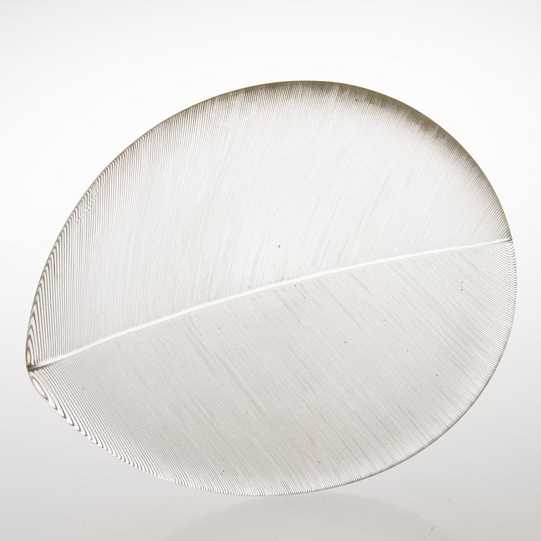 TAPIO WIRKKALA, VATI, 'Lehti', lasia, signeerattu Tapio Wirkkala Iittala 3337.