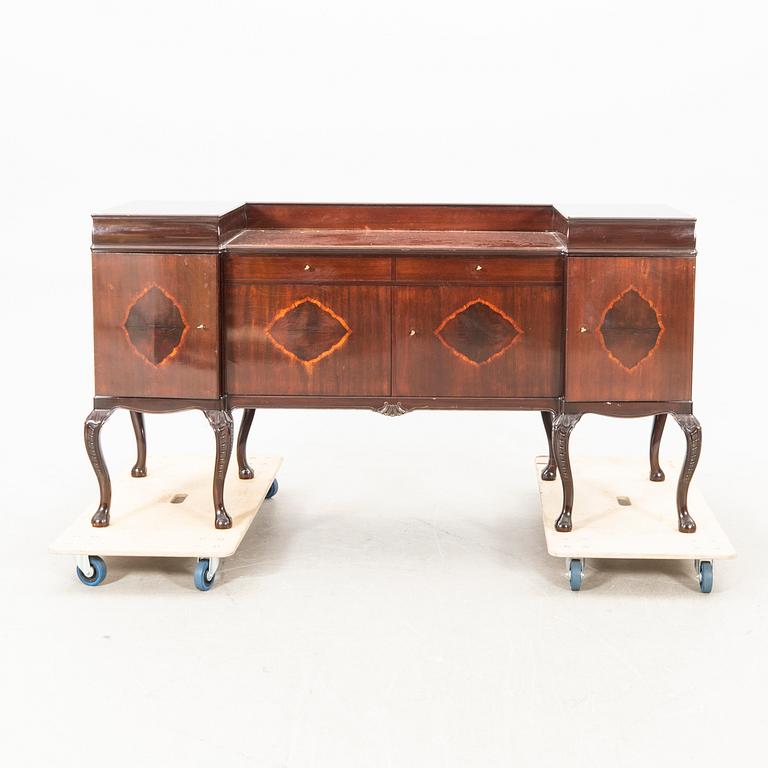 A Chippendale style mahogany sideboard from Mobila Malmö early 1900s.