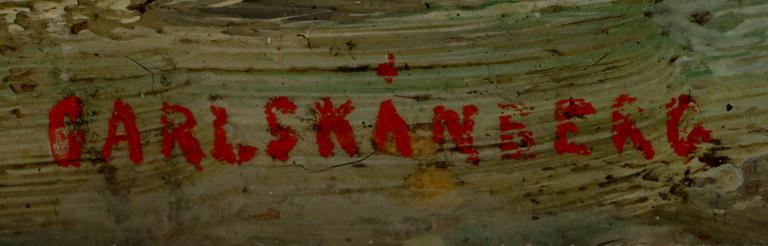 CARL SKÅNBERG, olja på pannå, sign.