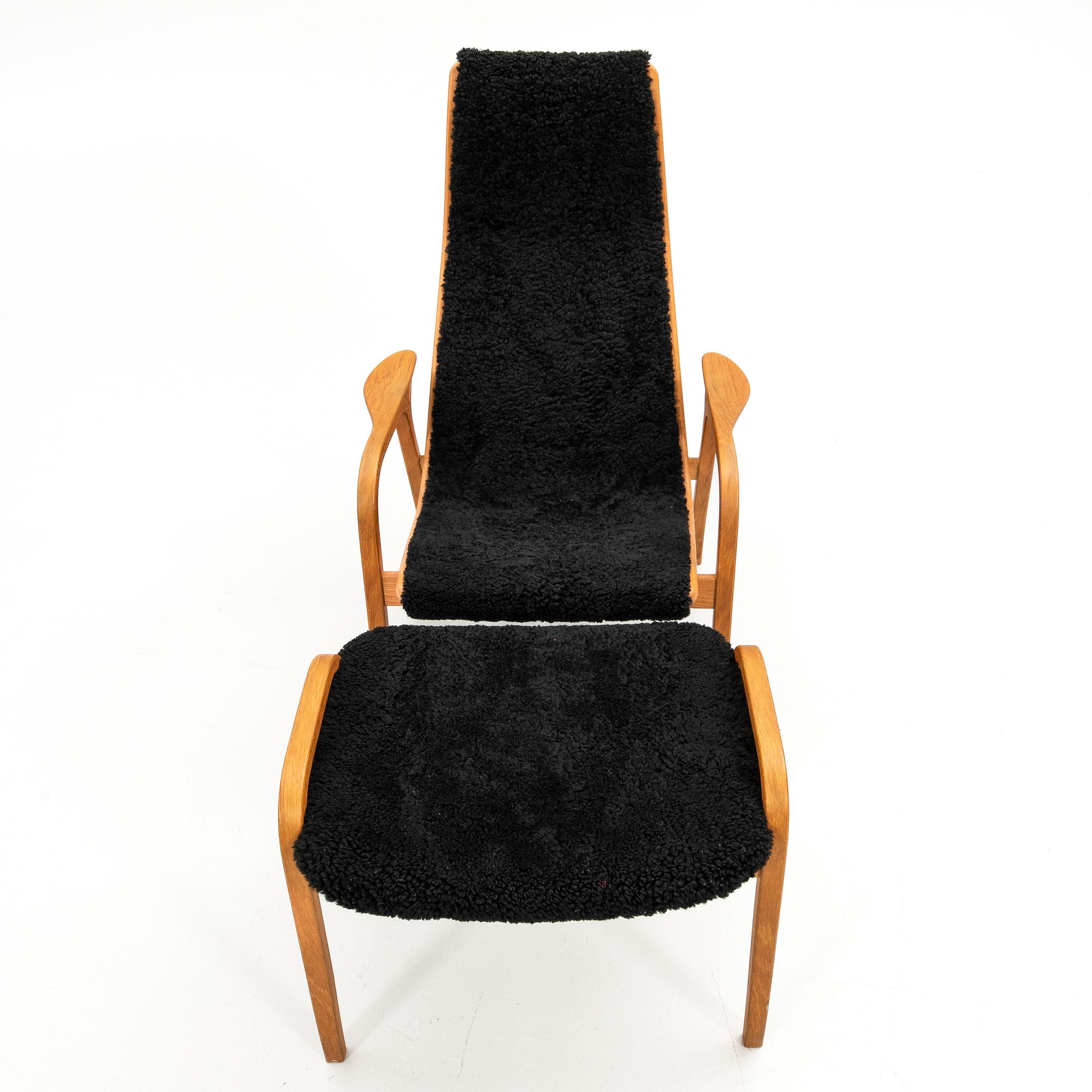 Yngve Ekström, armchair with footstool, "Lamino", Swedese.