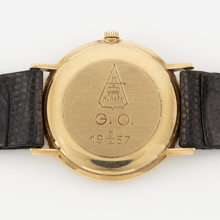 Omega, wristwatch, 14K gold, 33 mm.