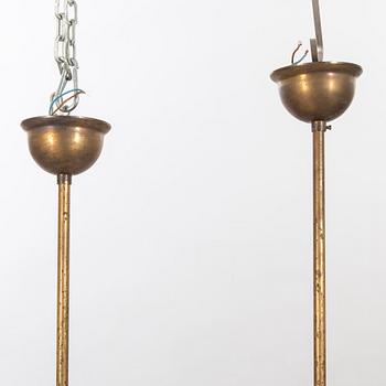 A pair of 1940/50s ceiling lamp.