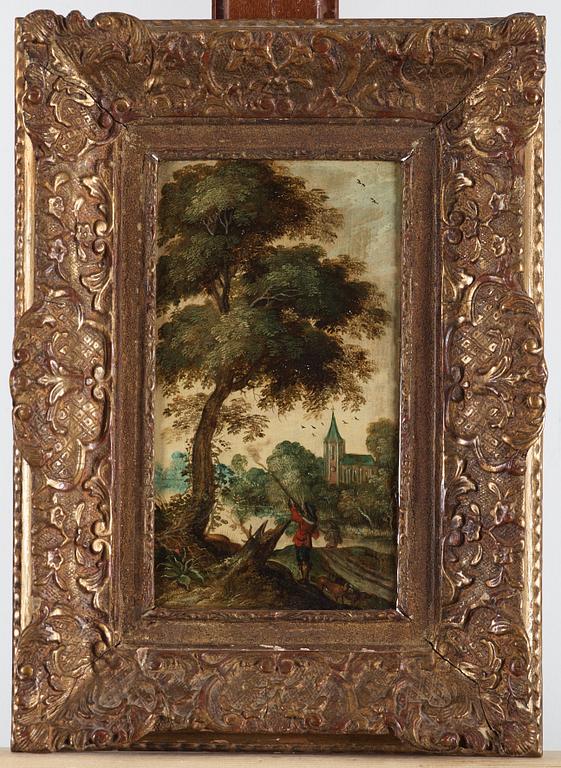 Sebastiaen Vrancx Circle of, SEBASTIEN VRANCX, circle of, oil on panel, signed with initials VS(?).