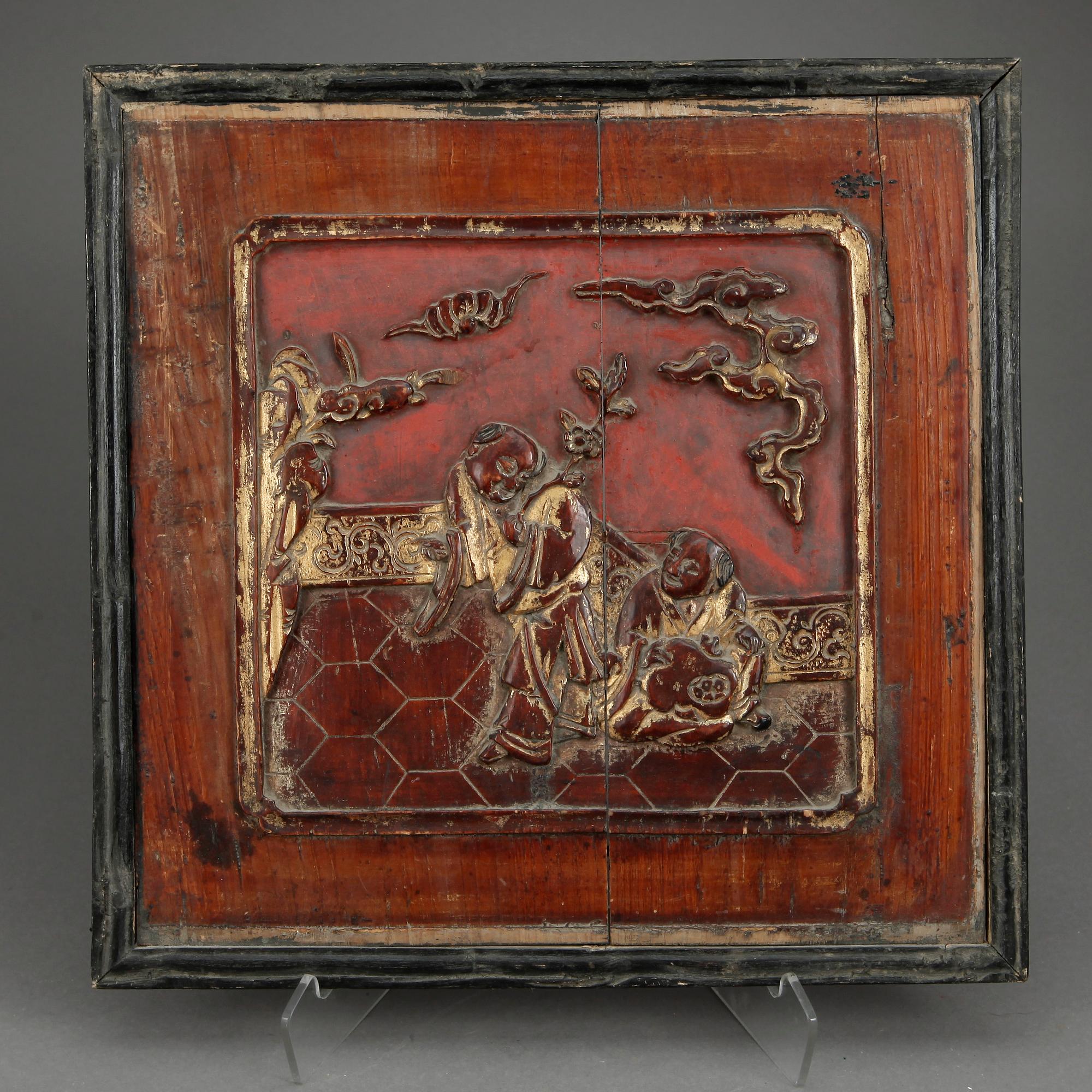 RELIEF, trä, Kina, 1900-tal.