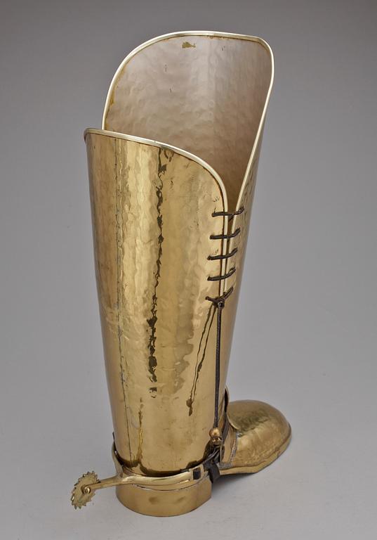 PARAPLYSTÄLL, mässing, inköpt Holland/Belgien. 1900-talets andra hälft.