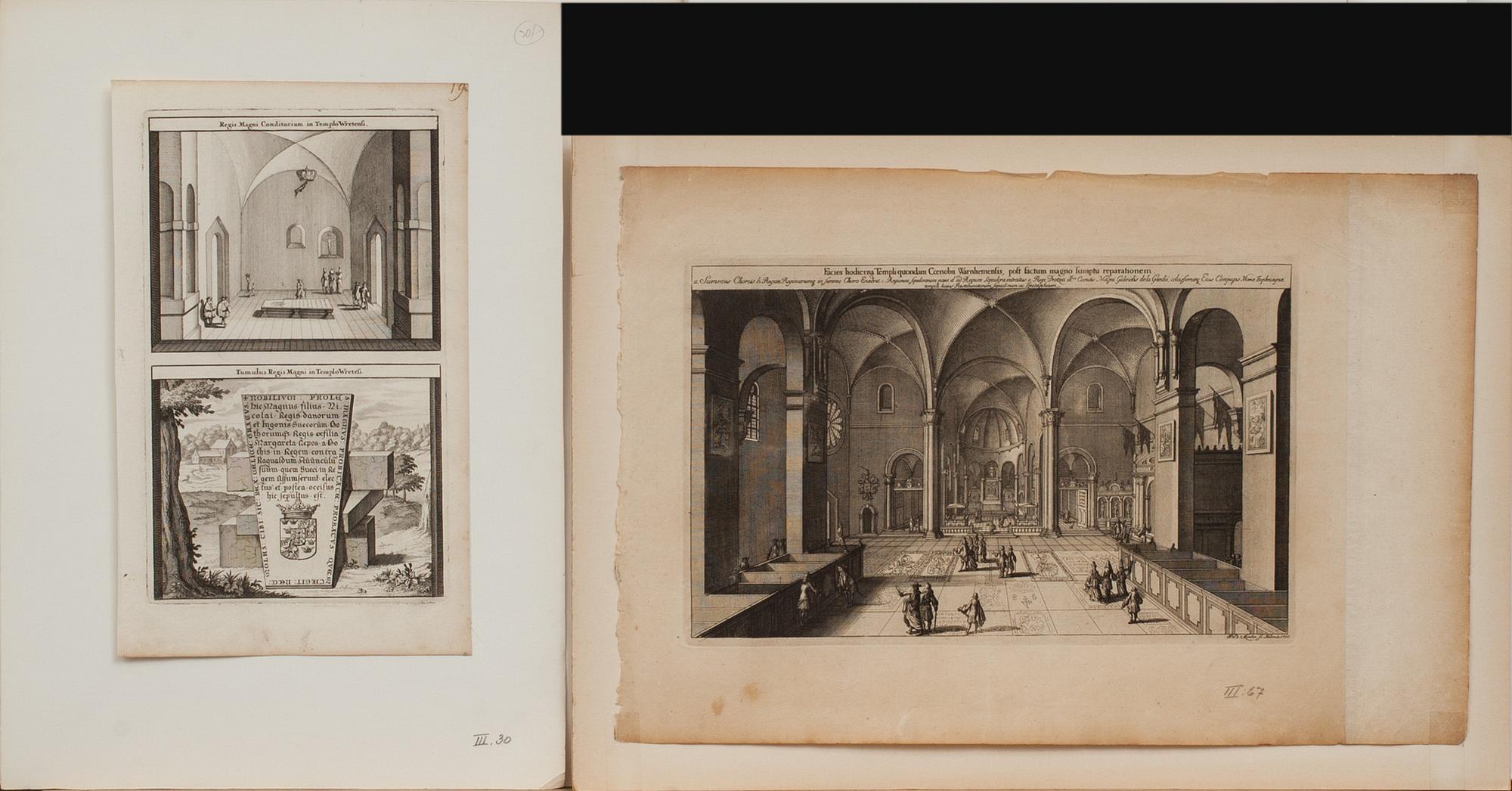KOPPARSTICK, 10 st. Ur Suecia Antiqua et Hodierna, 1800-tal.