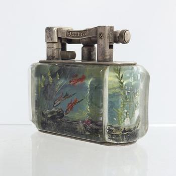 Dunhill, table lighter, "Aquarium", 1950s/60s.