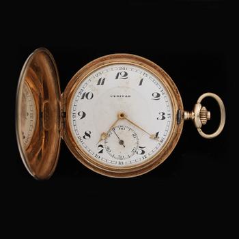 FICKUR, Savonett, 14k guld, Veritas, 1900-talets mitt. Vikt 83g.