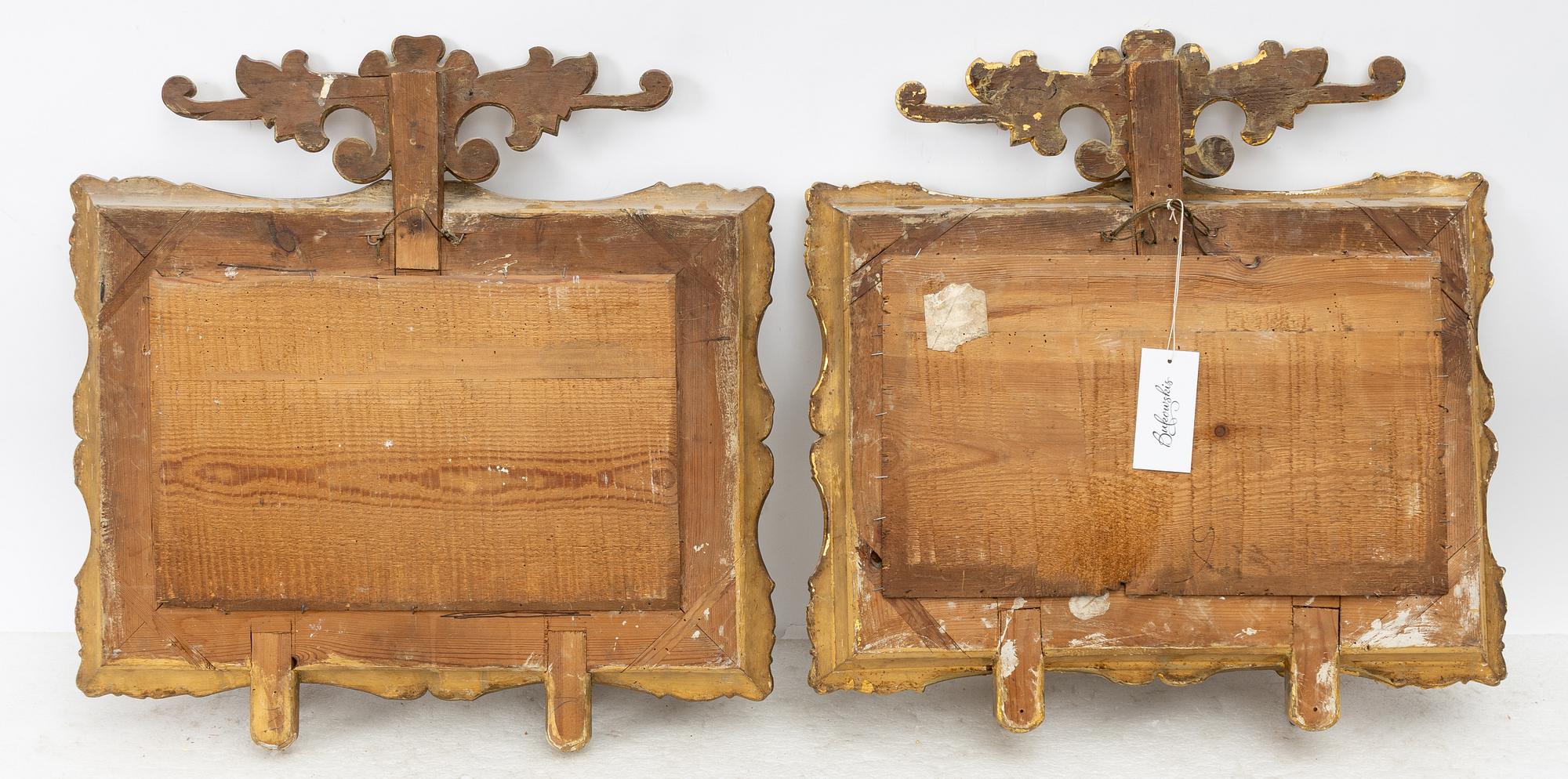 Mirror sconces, a pair, second half of the 19th century.