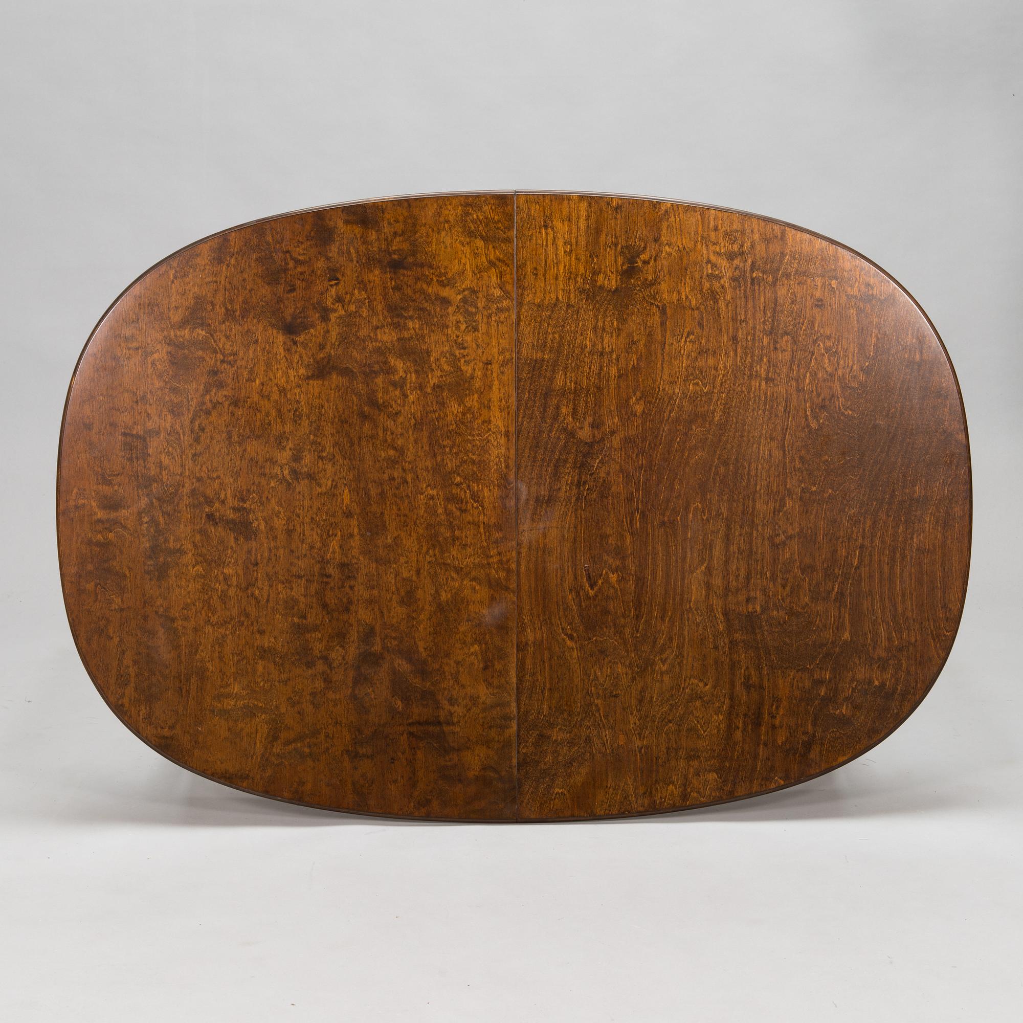 Kerstin Hörlin-Holmquist, A set of six Charlotte chairs with a dining table by Asko, Finland, 1970s.