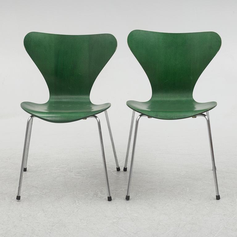Arne Jacobsen, stolar, 6 st, Fritz Hansen, Danmark 1980.