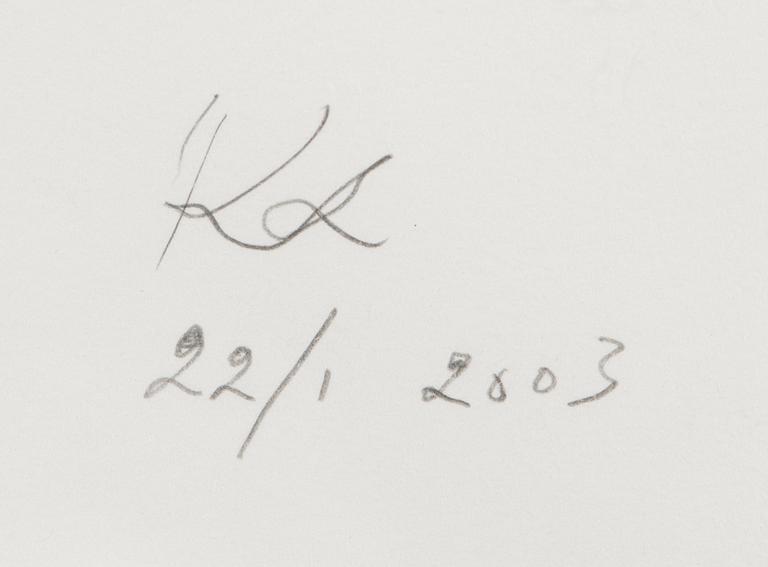 KUUTTI LAVONEN, water colour, signed and dated 22/1 2003.