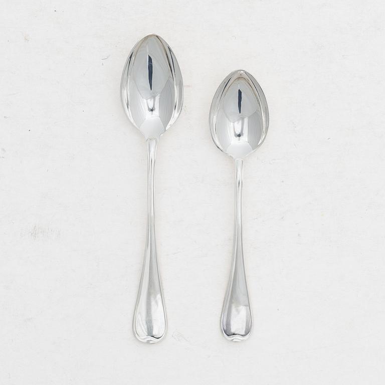 Tea and coffee spoons, 48 pieces, silver, "Svensk" model, including GAB, Stockholm, 1964.