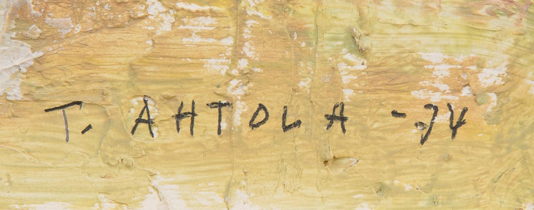 TAISTO AHTOLA, olja på pannå, signerad och daterad -74.