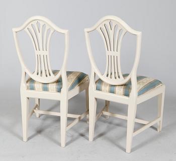 STOLAR, 1 par, gustavianska stockholmsarbeten, 1700-tal.