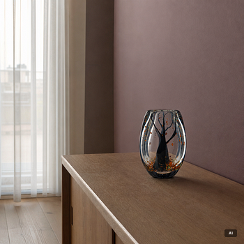 Vicke Lindstrand, vas, glas, "Höst", Kosta, 1950-60-tal.