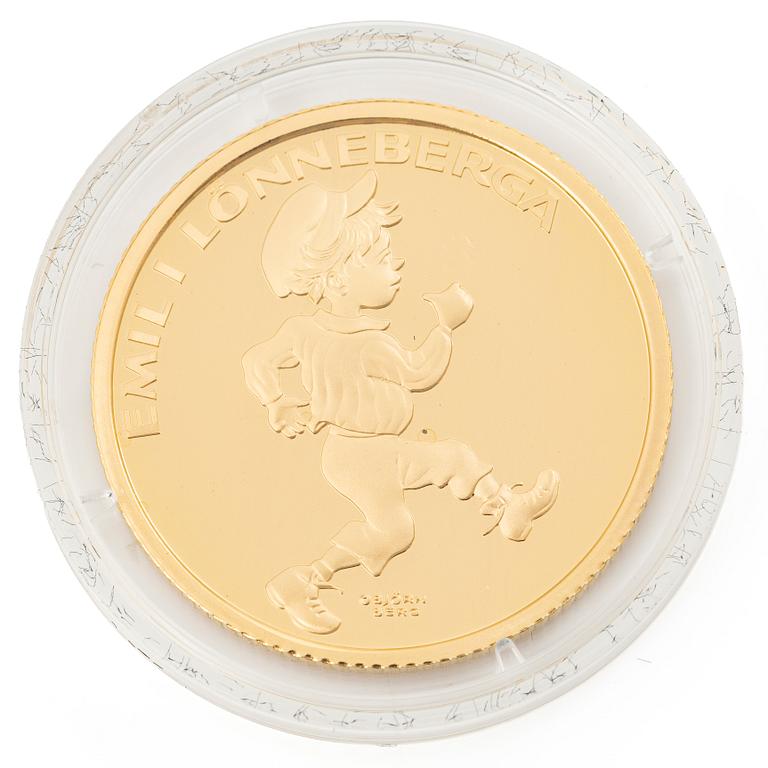 Gold coin, 21.6 carat, “Emil springer”, 10 Niue dollars, 2016.