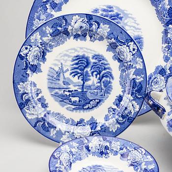 SERVISDELAR, 43 delar, WOOD WARE "Enoch Woods English Scenery".