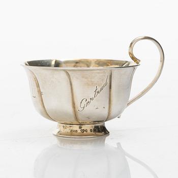 A set of eleven silver punch mugs, including with mark of Nya Guldsmedsaffären Göte Persson, Vilhelmina 1951.