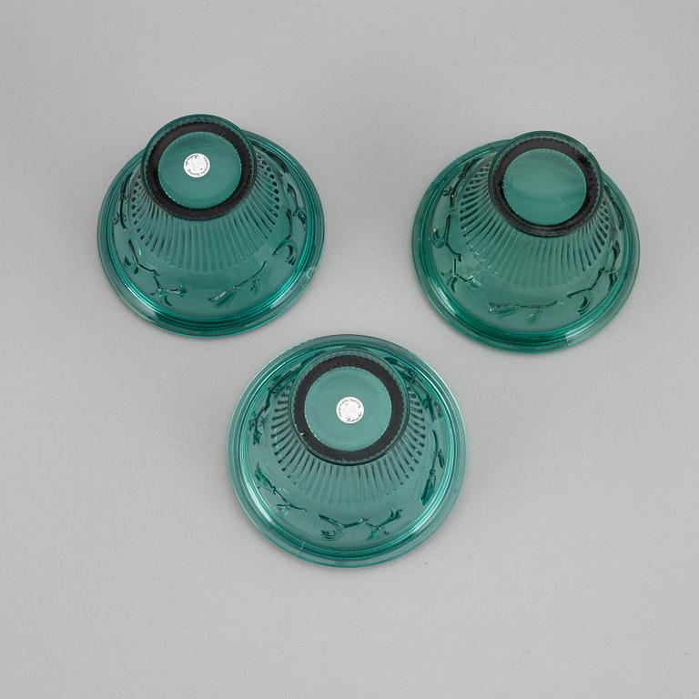 Simon Gate, 3 vases, Orrefors c. 1930.