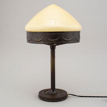 BORDSLAMPA, koppar, 1900-talets mitt.