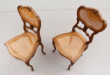 STOLAR, 1 par, rokokostil, 1900-talets mitt.