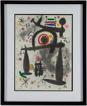 JOAN MIRÓ, efter, färglitografi, ur Derrière le Miroir no 195, 1971.