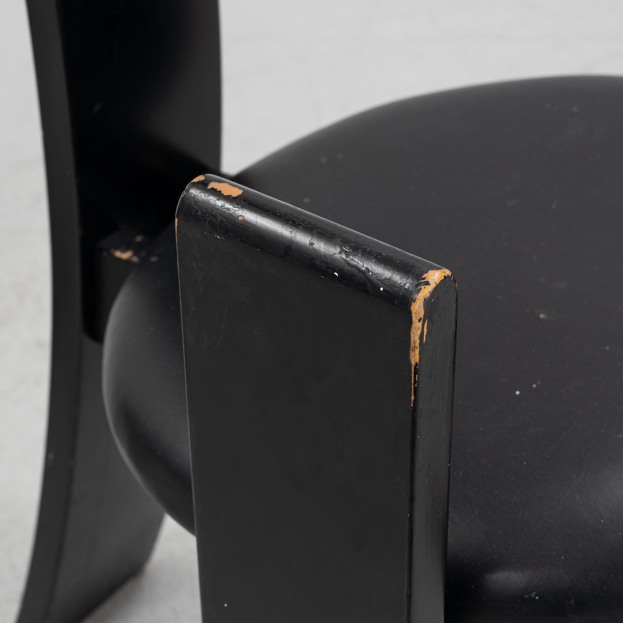 Vico Magistretti, a set of six 'Golem' chairs for Poggi, 1969.