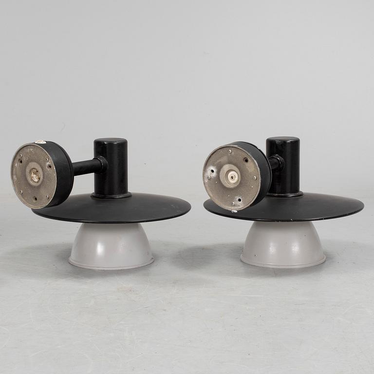 A pair of black painted "Stockholm 370" outdoor lights by Olle Andersson for Ateljé Lyktan.