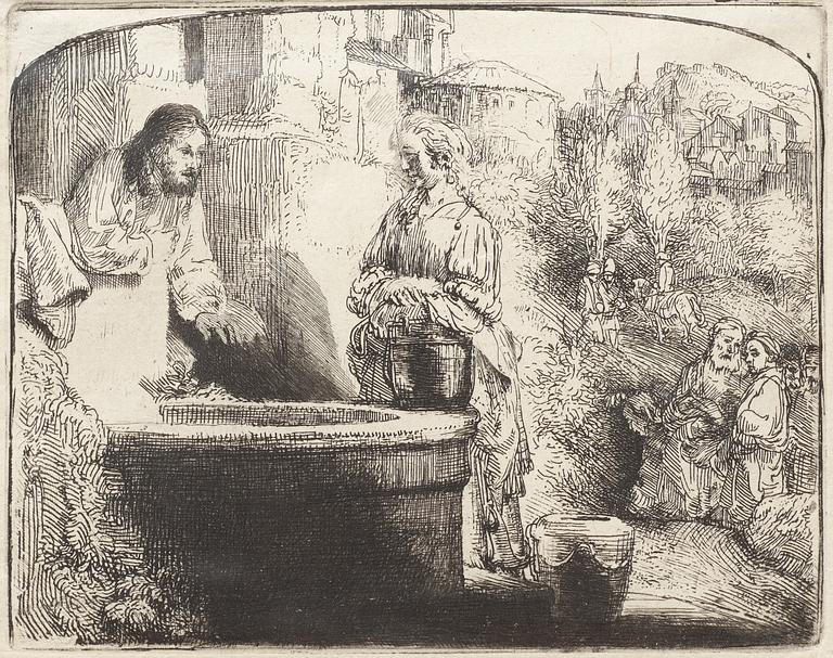 Rembrandt Harmensz van Rijn, "Christ and the woman of Samaria".