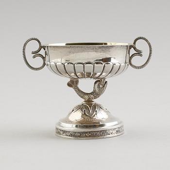 SALTKAR, silver, Michael Olof Barkman, Varberg 1829. Vikt ca 52 gram.