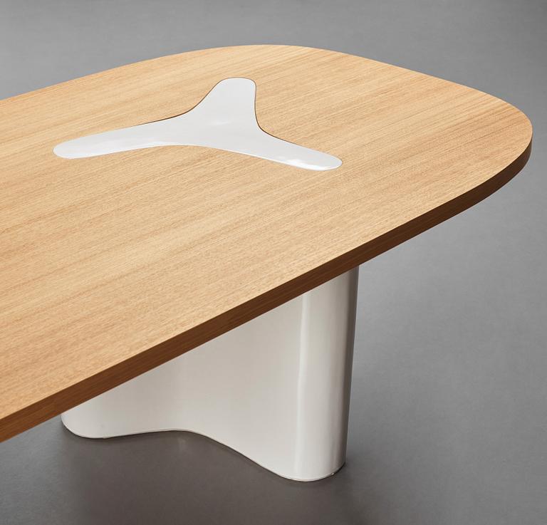 India Mahdavi, an oak and ceramic dinner table, designed for a project at Svenskt Tenn, Sweden in 2022.