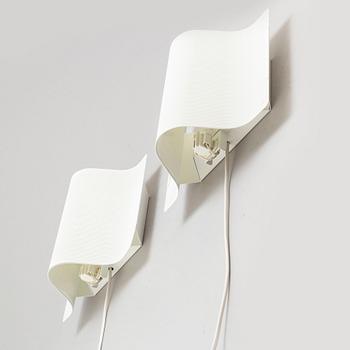 A pair of 'Zero' wall lamps, from Lindau & Lindekrantz, second half of the 20th century.