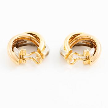 Cartier ett par örhängen "Trinity" 18K guld i tre färger.