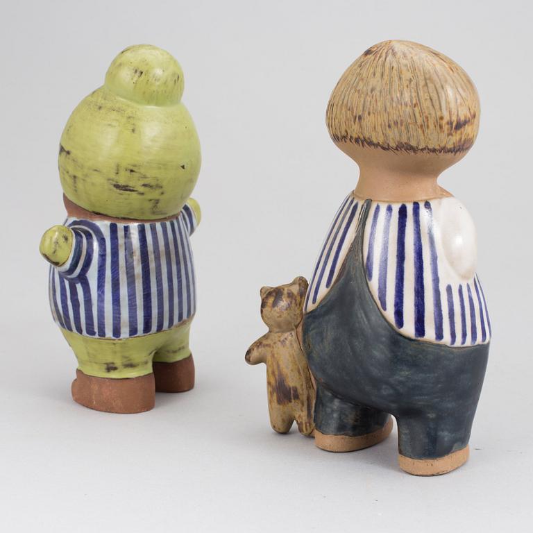 Lisa Larsson, 2 pieces, figurines, pottery, from the series "Larson kids.".