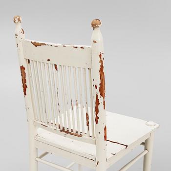 Carl Westman, stolar, 6 st, "Arbetarmöbeln", tidigt 1900-tal.