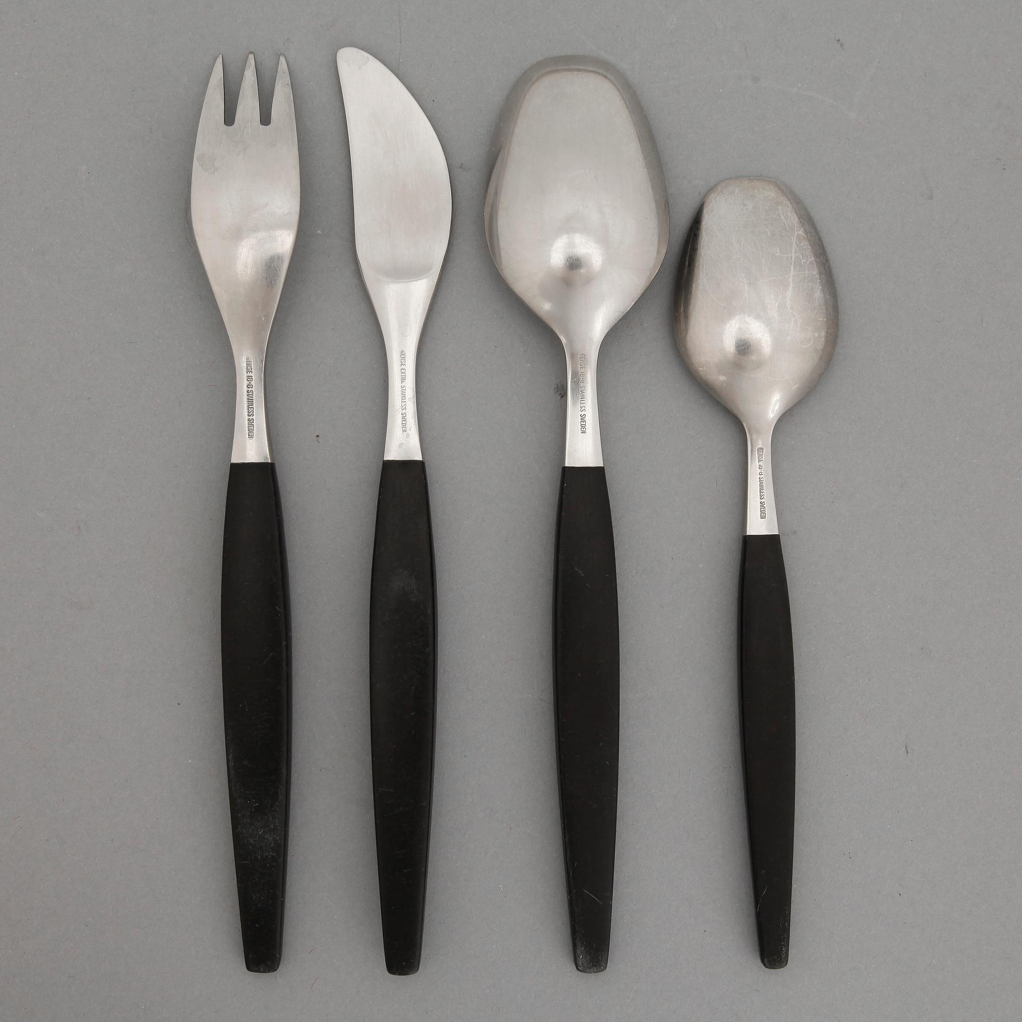 BESTICK, 36 delar, "Focus de lux", Folke Arström, Gense, 1900-talets mitt.