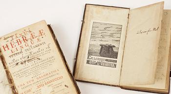 BOKPARTI ORDBÖCKER OCH GRAMMATIKOR, 9 vol, bla "Johann David Michaelis Arabische Grammatik..." Göttingen 1781.