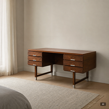 Kai Kristiansen, Desk, Feldballes Møbelfabrik, Denmark, 1960s-70s.