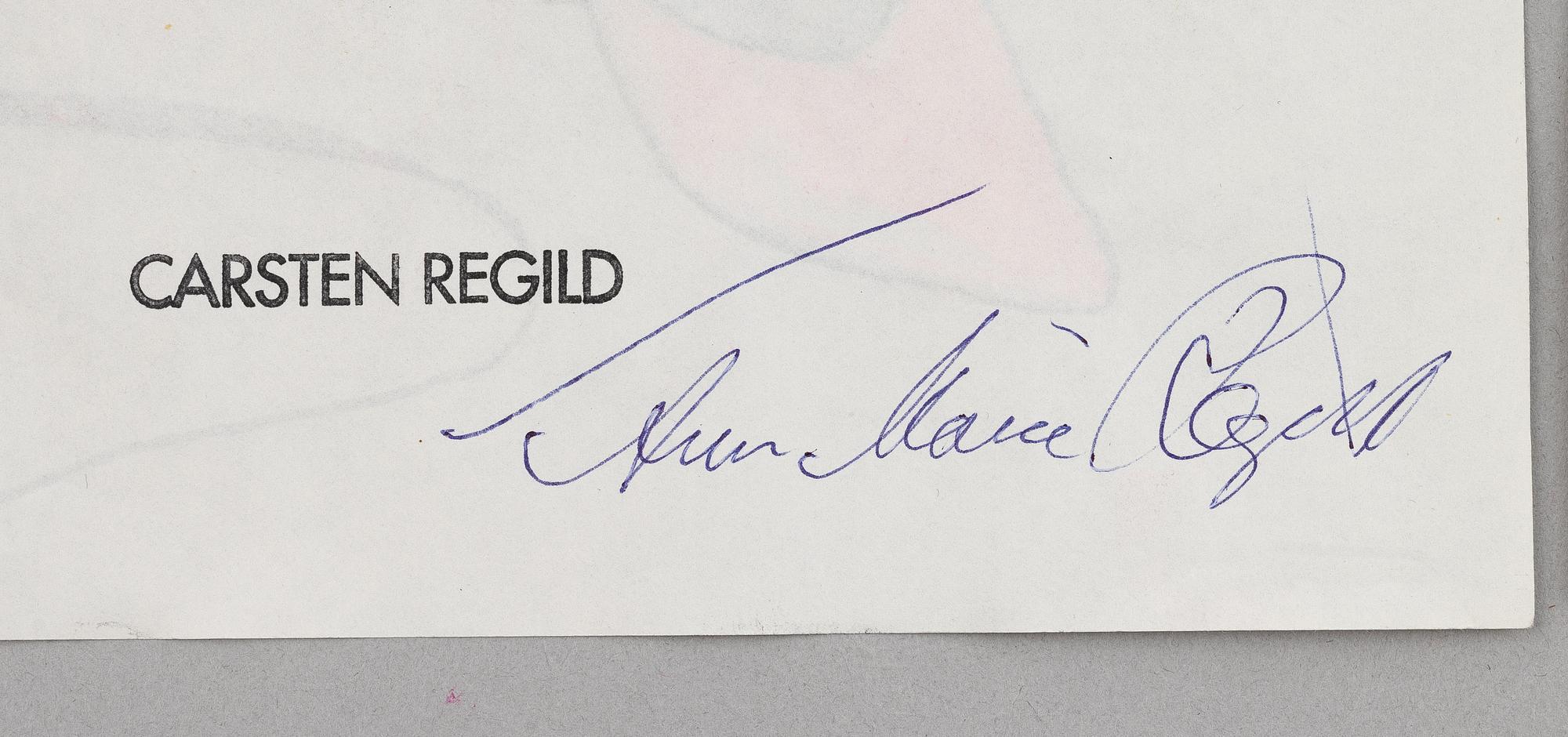 Carsten Regild, drawings, 3 pcs.