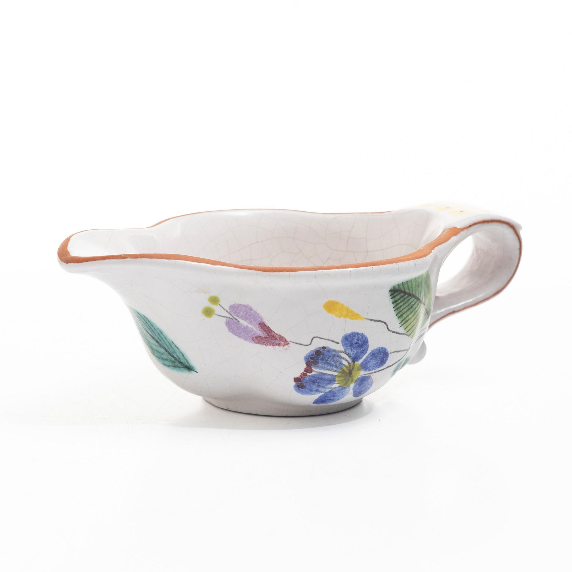 Stig Lindberg, Four faience service pieces, Gustavsberg Studio.