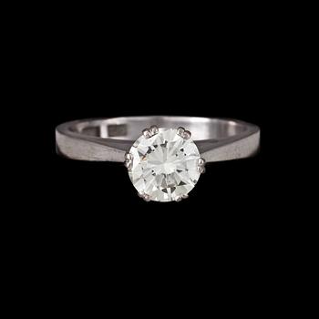 RING, brilliant cut diamond, 1.12 cts, 1977.