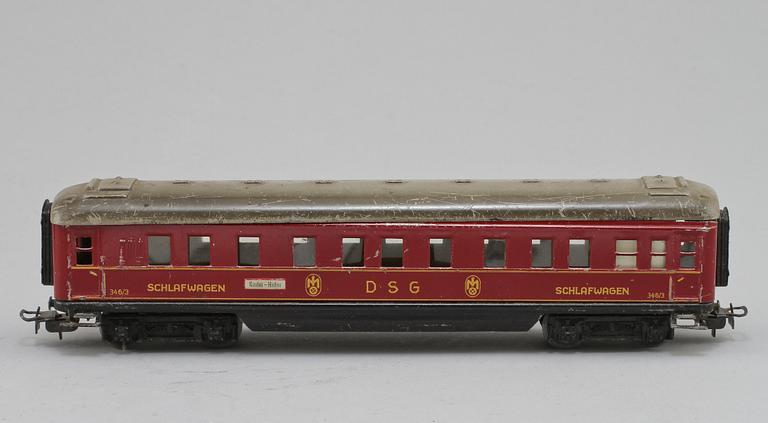 TÅGSETDELAR, ca 60 st, Märklin, 1900-talets tredje kvartal.