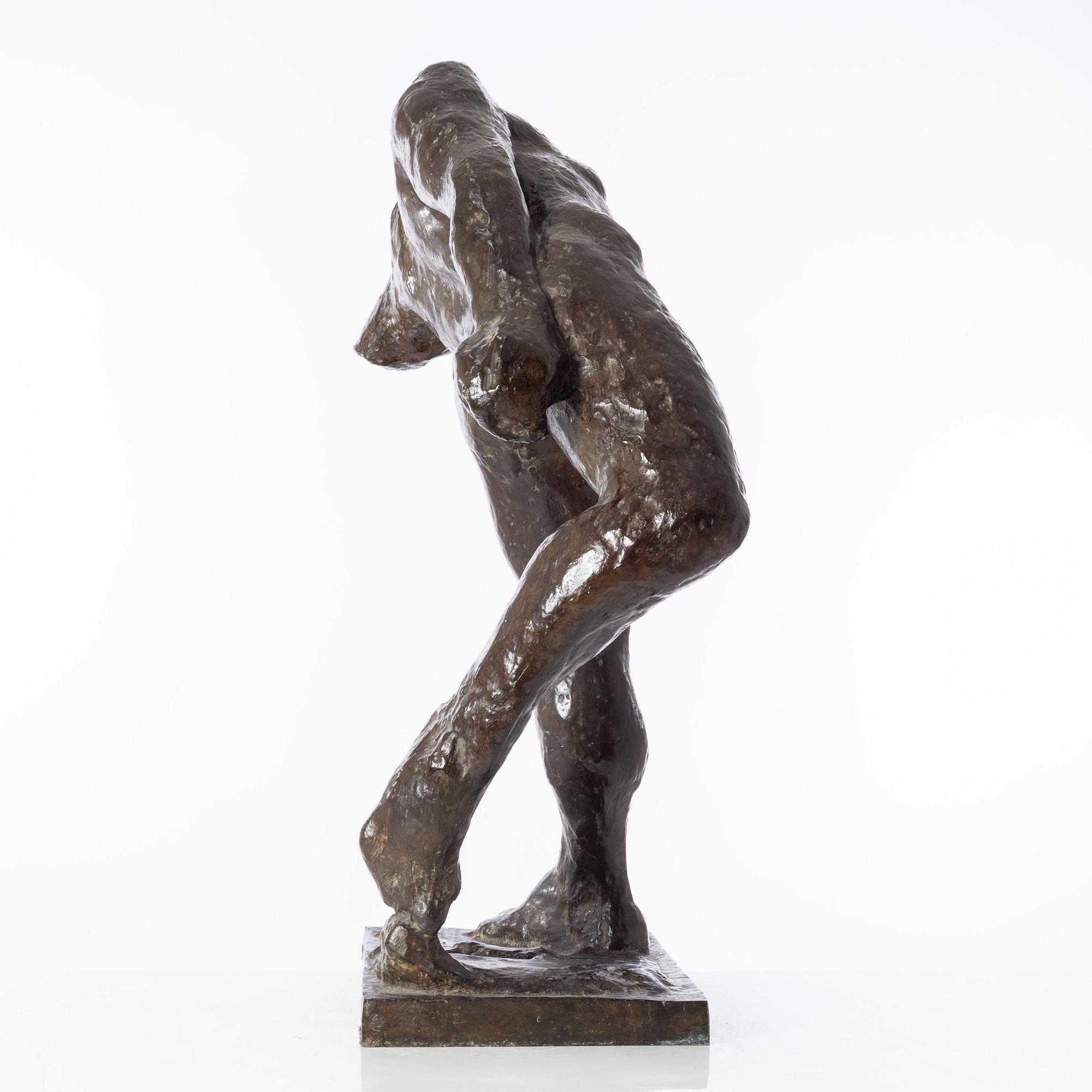 Gudmar Olovson, sculpture. Signed. Numbered. Foundry mark. Bronze, height 79 cm, length 58 cm.